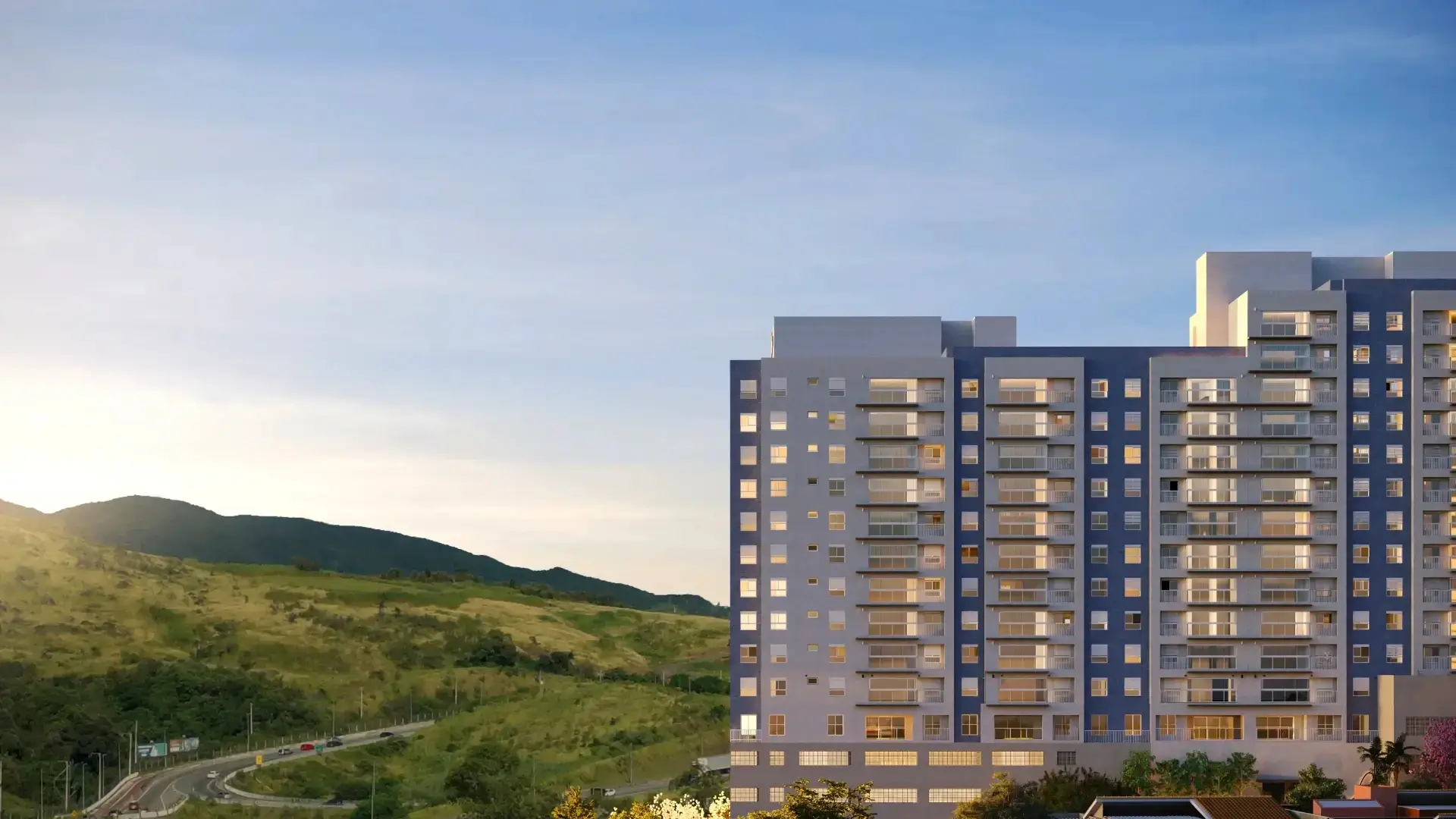 Visualização 3D de empreendimento residencial